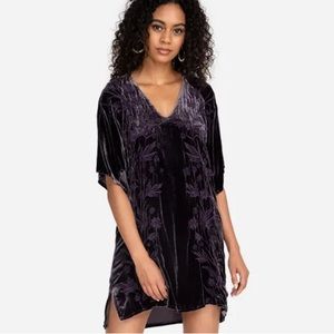 JOHNNY WAS “Fleurie” velvet Kimono Dress. NWOT. Size XS